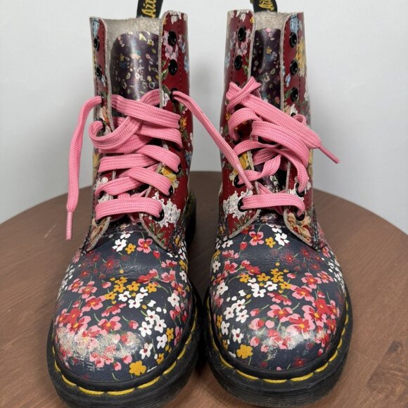 Dr. Martens 1460 Pascal Floral Clash Boots - Picture 4 of 7